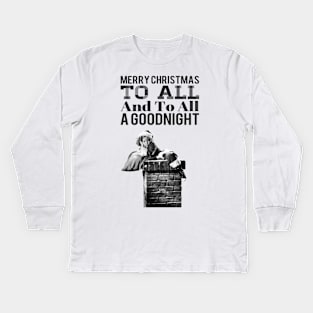 Shirley Temple Christmas Santa Kids Long Sleeve T-Shirt